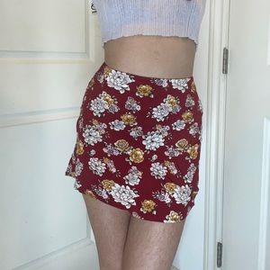 Forever 21 XS Floral Miniskirt
